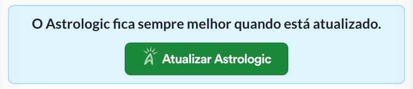 Botão de atualizar manualmente na seção ajuda do app