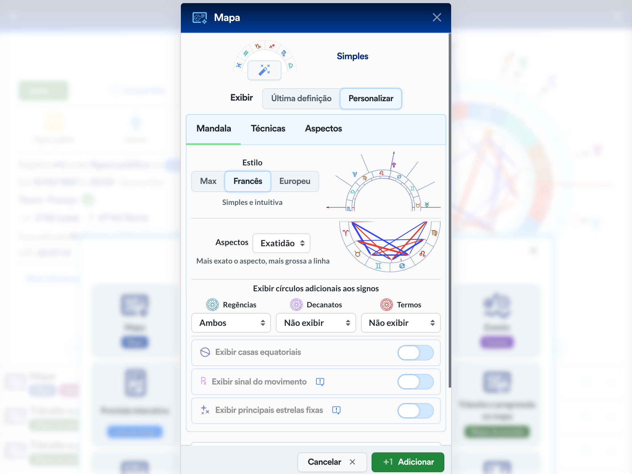 Personalizar em adicionar técnica