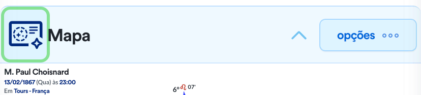 Botão de informações sobre o slot